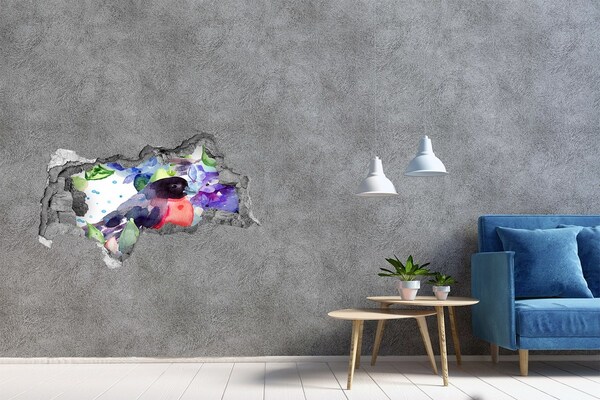 Diera 3D fototapeta nálepka Vták v farebnej kompozícii