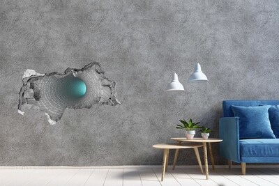 Diera 3D fototapeta nálepka Tajomný tunel v stene