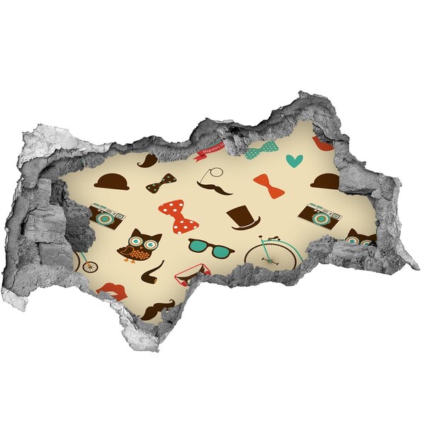 Samolepiaca nálepka na stenu Štýlové vzory a doplnky