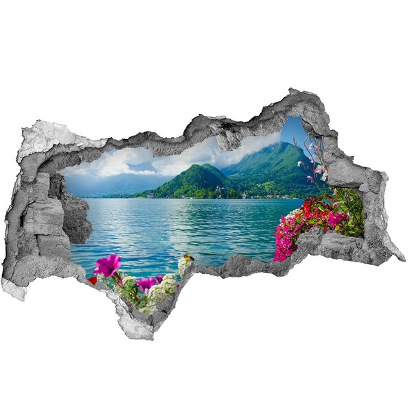 Nálepka fototapeta na stenu Kvety na jazere