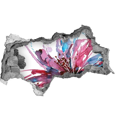 Diera 3D fototapeta na stenu Kvet v zničenej stene