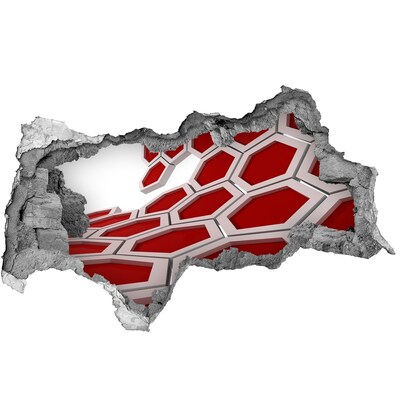 Diera 3D fototapeta nálepka Červené bludisko z betónu