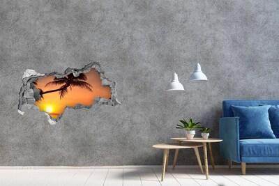 Nálepka fototapeta 3D Západ slnka na tropickej pláži