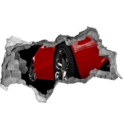 Foto fotografie diera na stenu Červené auto