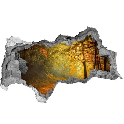 Nálepka fototapeta 3D výhľad Zlatá jeseň v lese