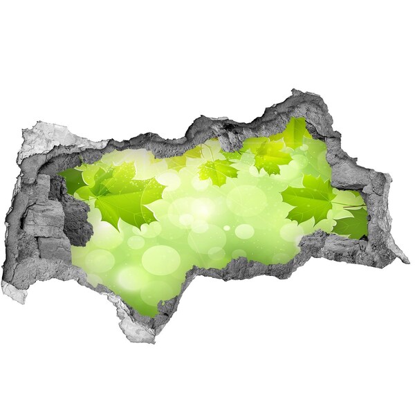 Samolepiaca diera na stenu Zelená oáza medzi listami