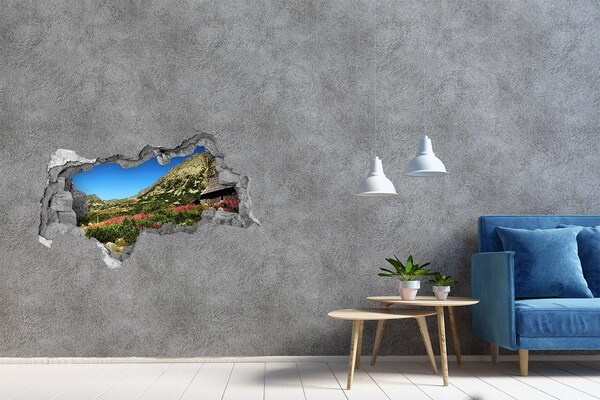Nálepka fototapeta 3D Bacówka v údolí
