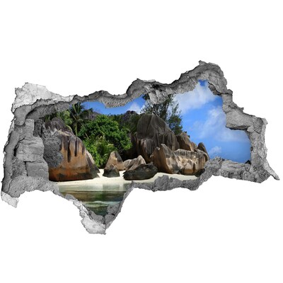 Nálepka fototapeta 3D výhľad Seychely panorama