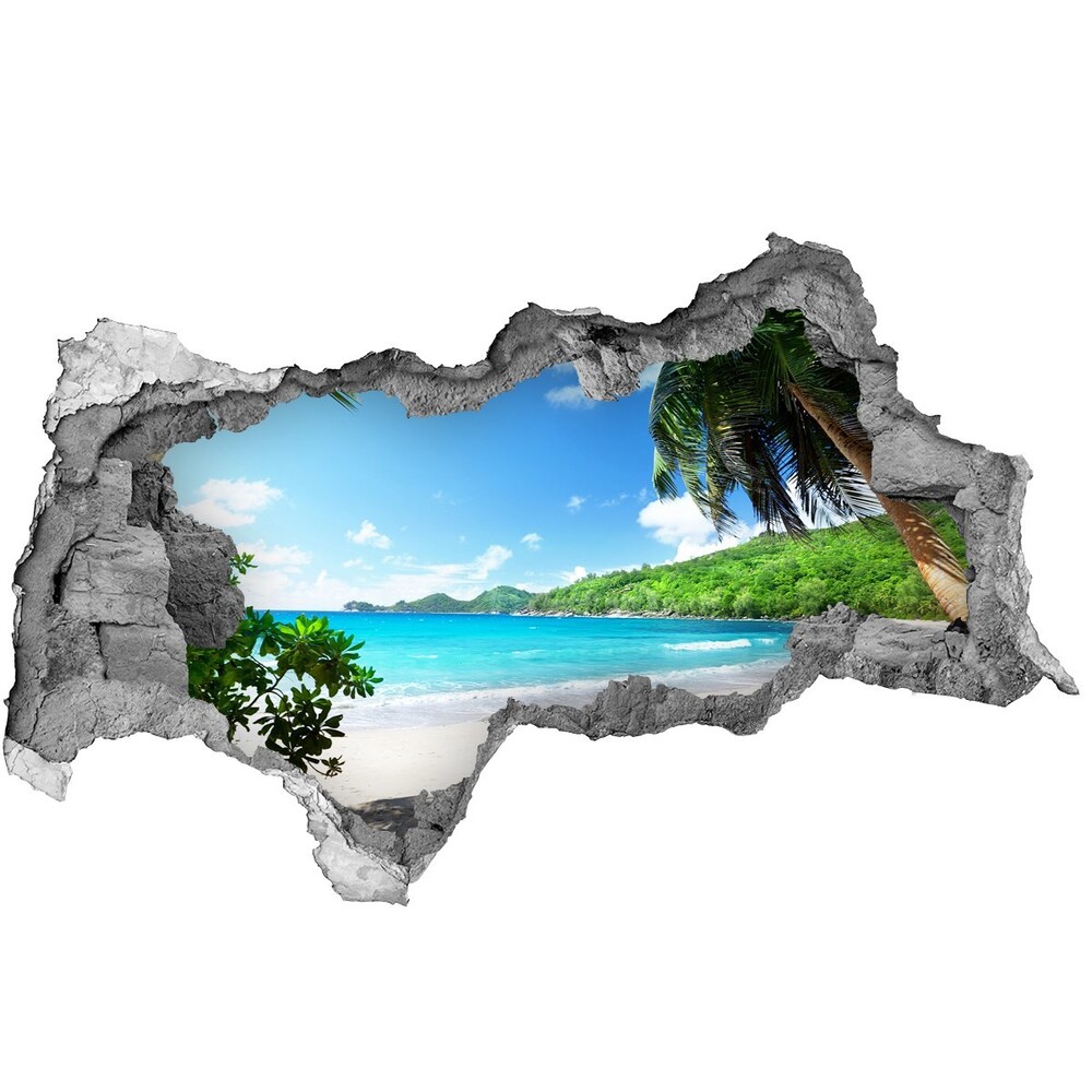 Nálepka fototapeta 3D výhľad Seychelles beach