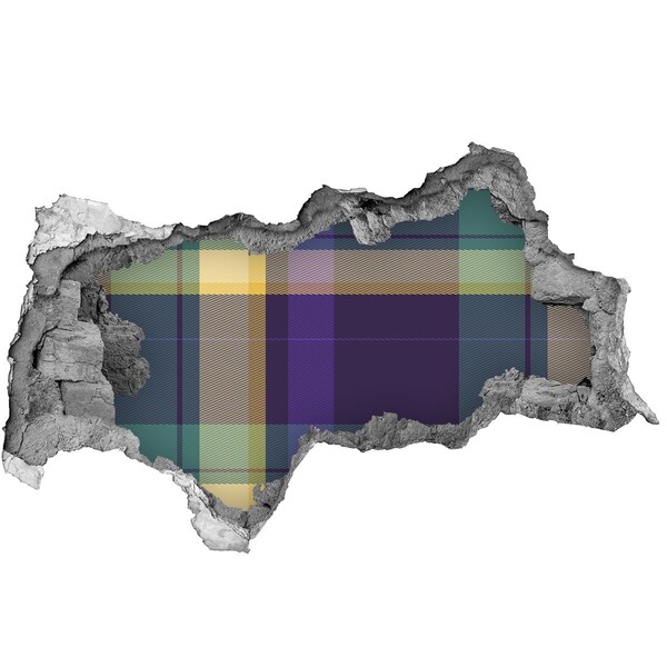 Diera 3D fototapeta nálepka Kockovaný vzor na stene