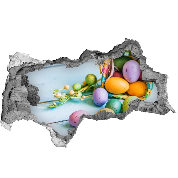 Samolepiaca nálepka na stenu Veľkonočné vajíčka v diere
