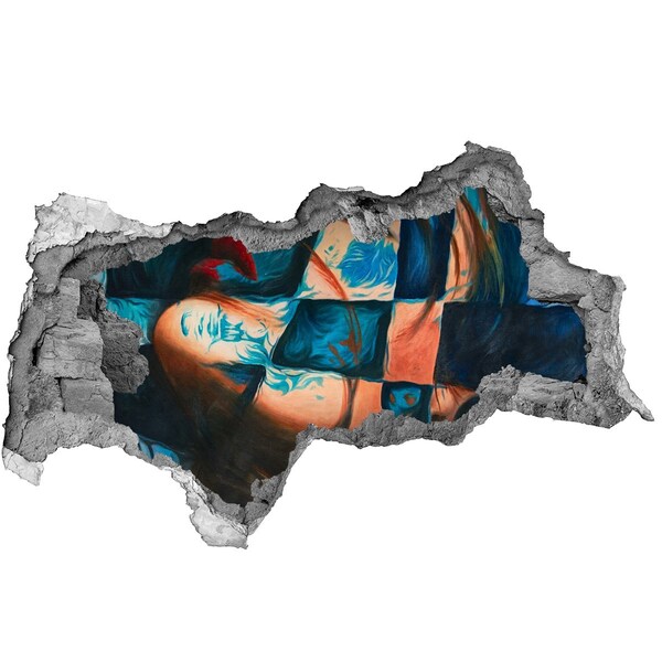 Fototapeta diera na stenu Telo ponorené do farieb