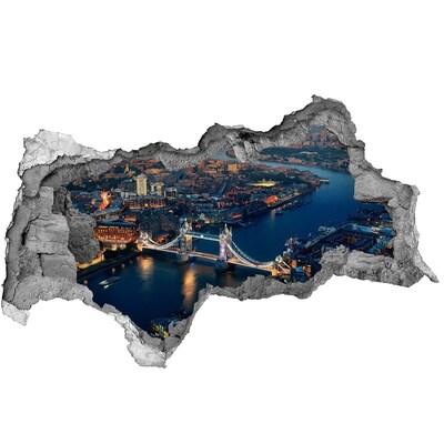 Fototapeta diera na stenu 3D Tower Bridge v Londýne
