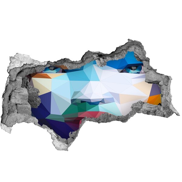 Diera 3D fototapeta nálepka Krajina vo farbách geometrie