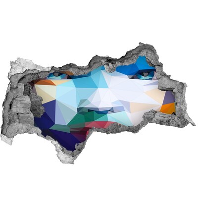 Diera 3D fototapeta nálepka Krajina vo farbách geometrie