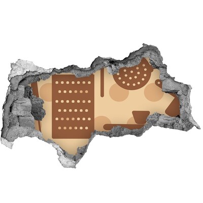 Samolepiaca nálepka Interiér s retro motívom