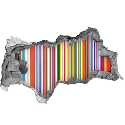 Diera 3D fototapeta na stenu Farebné pruhy