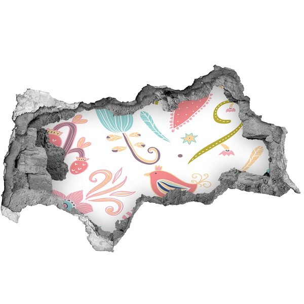 Diera 3D fototapeta nálepka Farebný svet za dierou