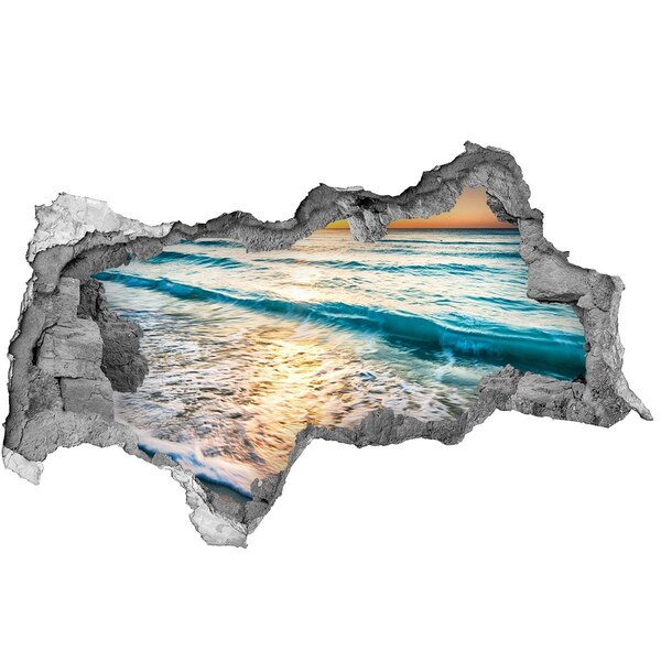 Nálepka fototapeta 3D Západ slnka nad morom