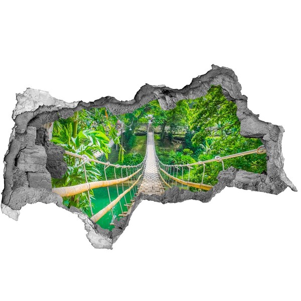 Nálepka fototapeta 3D Most v džungli