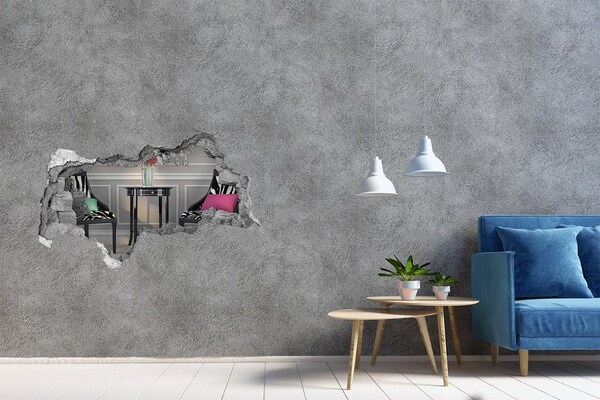 Fototapeta diera na stenu Zlatý stôl v elegantnom interiéri