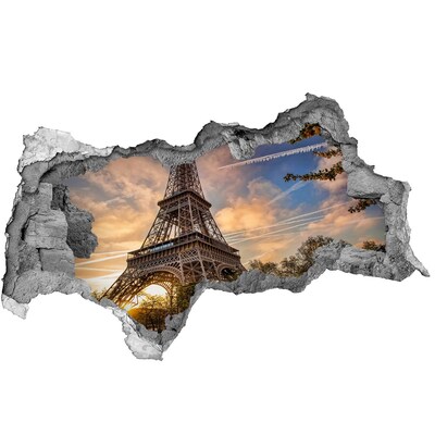 Fototapeta diera na stenu 3D Eiffelova veža v paríži