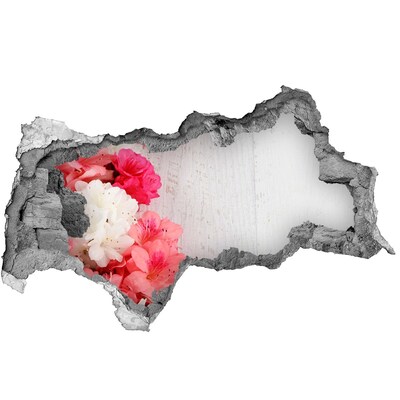 Samolepiaca diera nálepka betón Kvetinová oáza za múrom