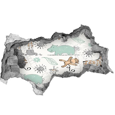 Samolepiaca nálepka na stenu Zvieratá v džungli