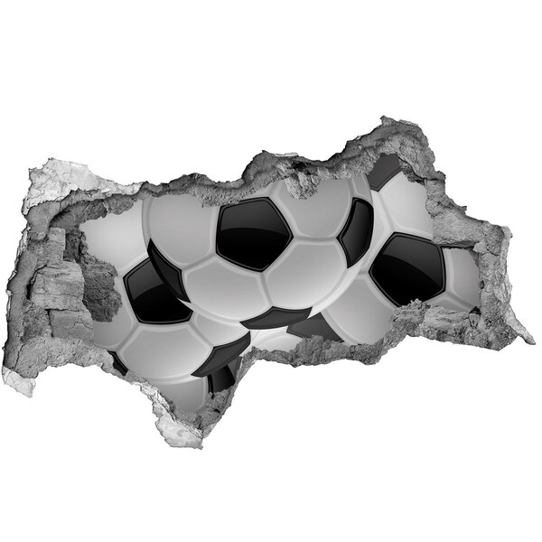Fototapeta diera na stenu 3D Futbalová ilúzia na stene