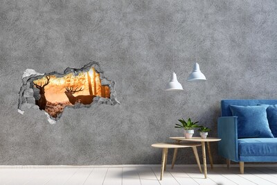 Diera 3D fototapeta nálepka Východ slnka v lese