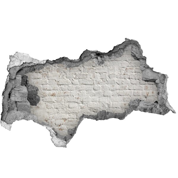 Fotoobraz diera na stenu Poškodená tehlová stena