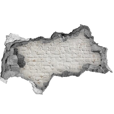 Fotoobraz diera na stenu Poškodená tehlová stena