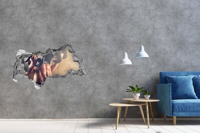 Fototapeta diera na stenu 3D Telocvičňa v akcii