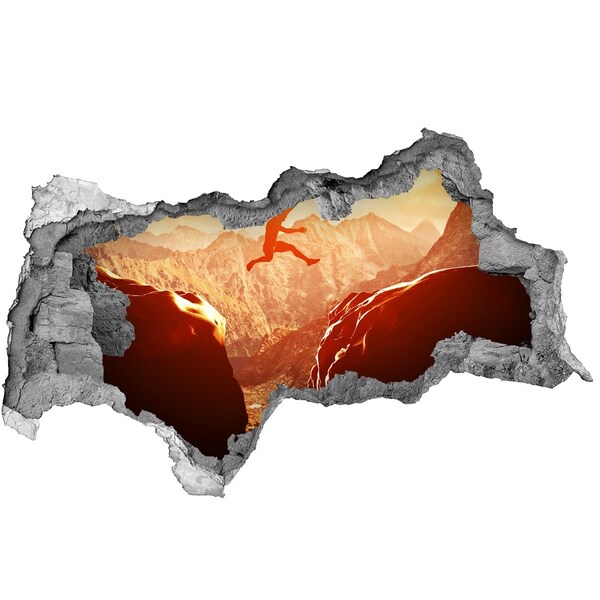 Samolepiaca diera na stenu Skočiť do priepasti