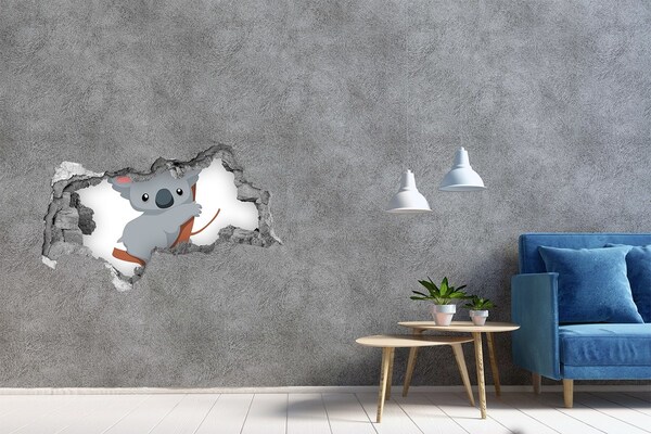 Diera 3D fototapeta nálepka Koala v diere v stene