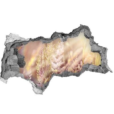 Samolepiaca diera nálepka Kvetinová lúka za múrom