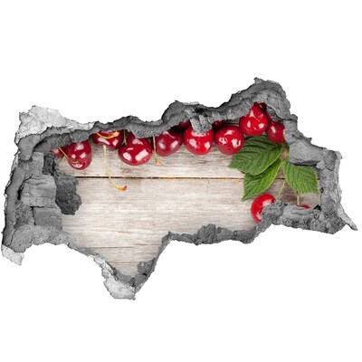 Nálepka 3D diera betón Čerešne v betóne