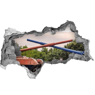 Foto fotografie diera na stenu Tanková bitka v ruinách