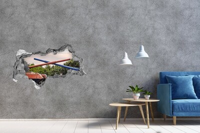 Foto fotografie diera na stenu Tanková bitka v ruinách