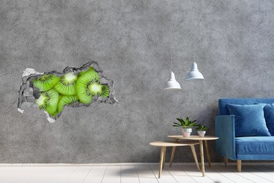Nálepka 3D diera na stenu Kiwi dyha