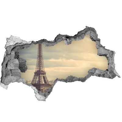 Fototapeta diera na stenu 3D Eiffelova veža v paríži