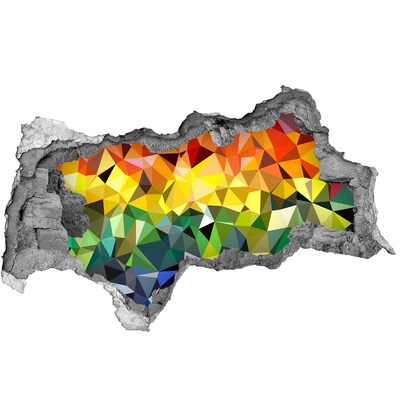 Diera 3D fototapeta na stenu Farebná diera v stene