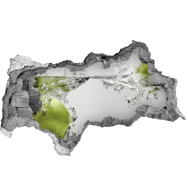 Nálepka 3D diera Potopené jablko