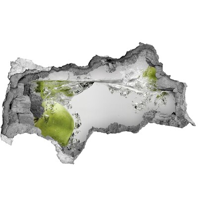 Nálepka 3D diera Potopené jablko