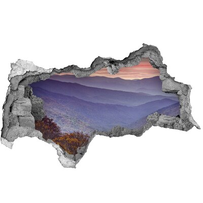 Nálepka fototapeta 3D Horská krajina pri východe slnka