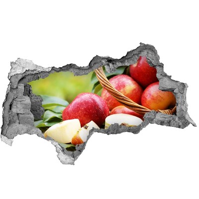 Nálepka 3D diera Jablká v koši