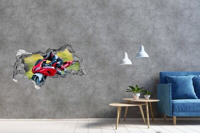 Foto fotografie diera na stenu Motocykel