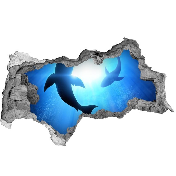 Diera 3D fototapeta nálepka Podvodný svet so žralokmi