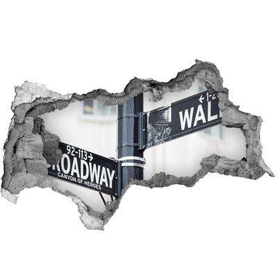 Fototapeta diera na stenu 3D Wall street sign