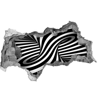 Diera 3D fototapeta na stenu Optická ilúzia v čiernej a bielej farbe